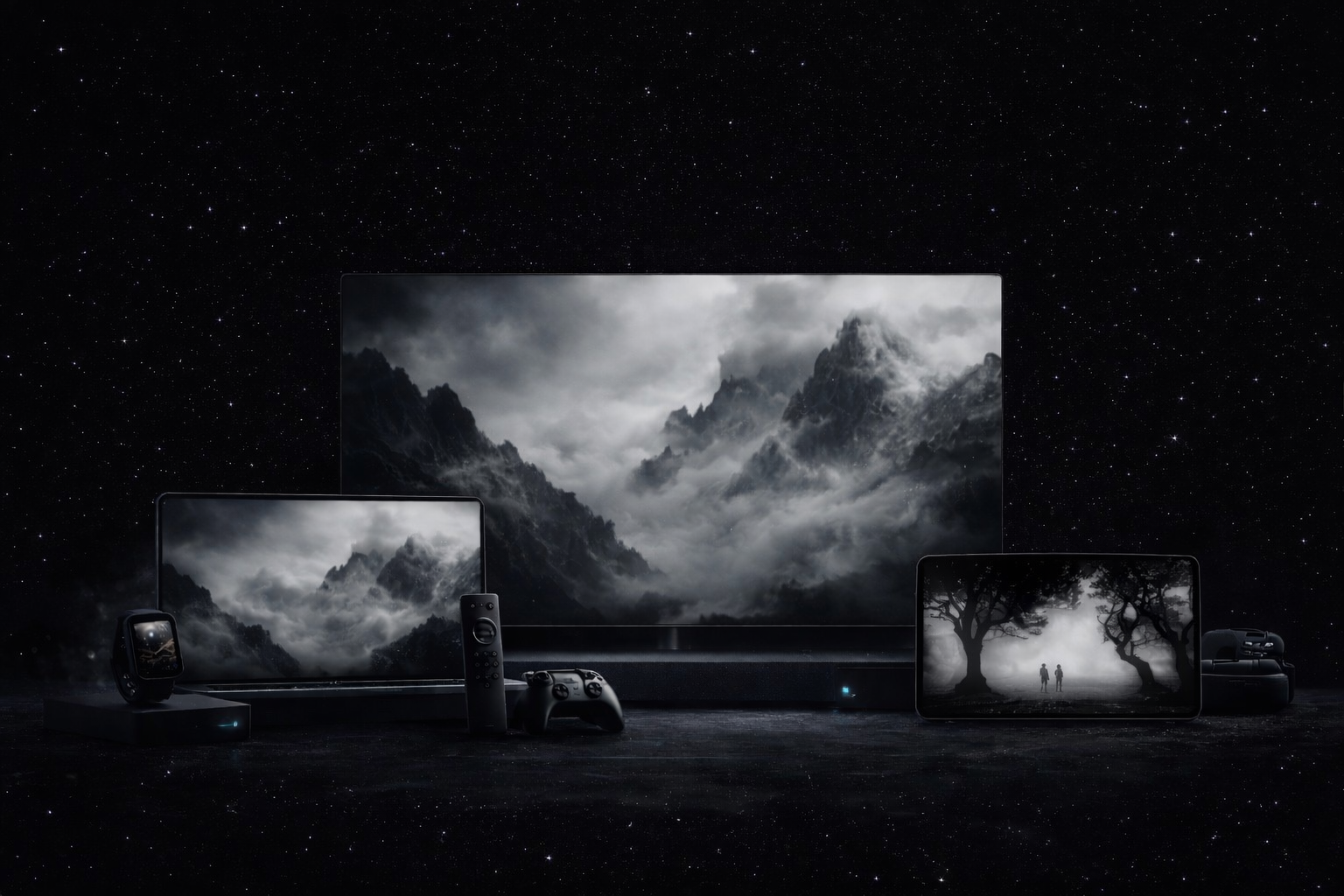Strong 8K IPTV subscription UK showing streaming on Smart TV, tablet, and mobile devices with HD, 4K and 8K quality